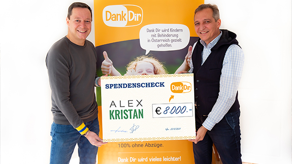 Kabarettist Alex Kristan spendet €8.000!