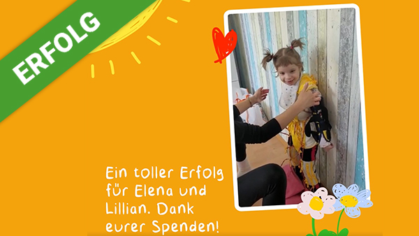 Dank dir konnten Elena & Lillian eine Neurophysio-Therapie absolvieren!