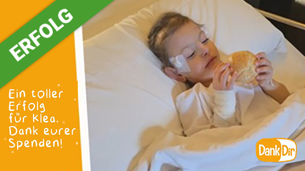 Dank Dir konnte Klea nun nach ihrer Myofasziotomie-OP die so wichtigen