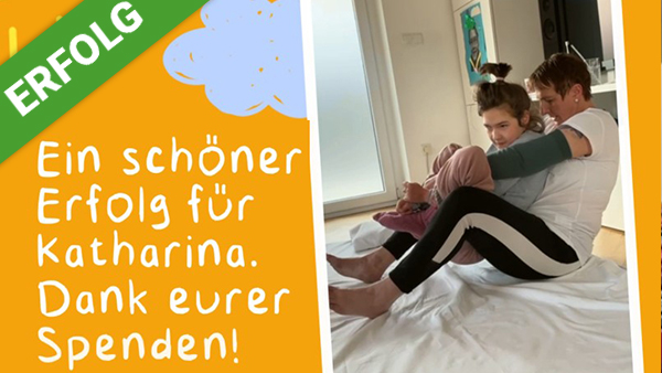 Katharina strahlt und das aus gutem Grund, 