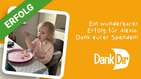 Ein kleiner Bissen, aber ein riesiger Entwicklungsschritt für Alexia!