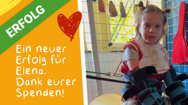 Elena (11) hat dank eurer Spenden eine wichtige neurophysiologische Intensivtherapie